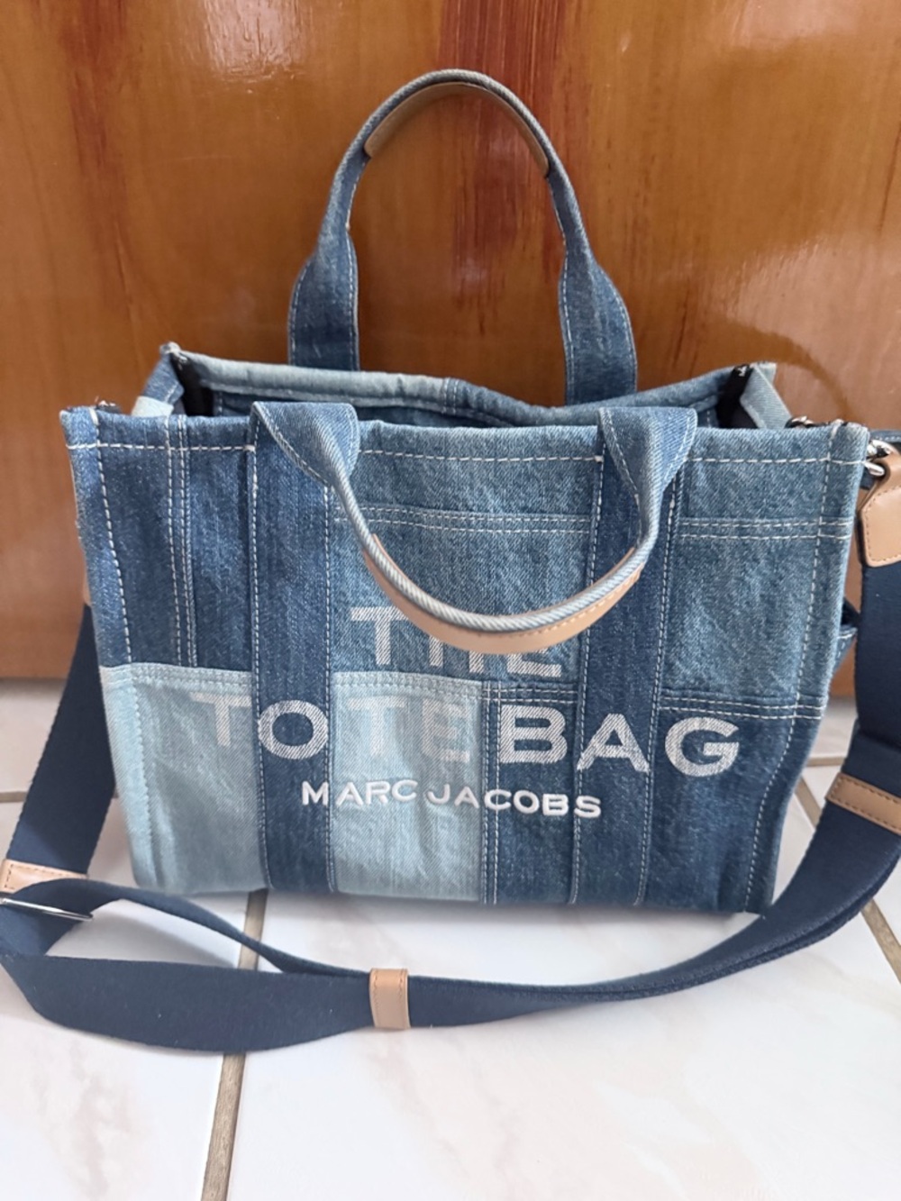 Marc Jacobs Patchwork Denim Tote Bag - Blue